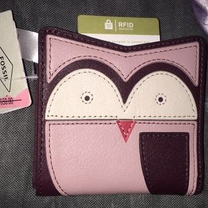 Fossil Owl Wallet w/RFD protection